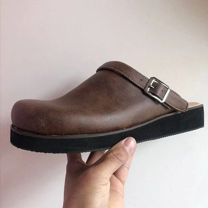 Stylish Men’s Leather Slipper Clogs