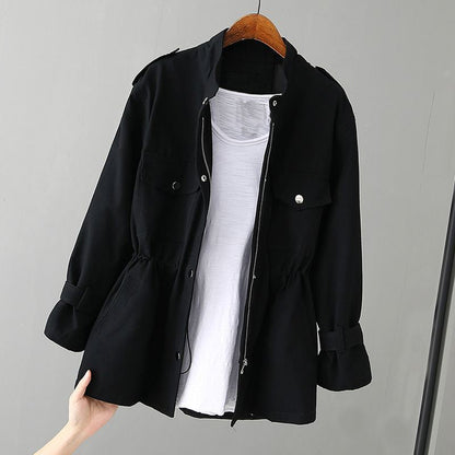 Chic Women's Utility Jacket with Zipper