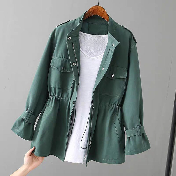 Chic Women's Utility Jacket with Zipper