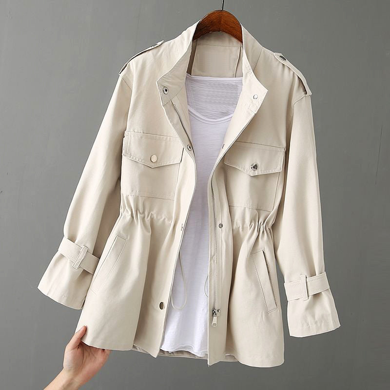 Chic Women's Utility Jacket with Zipper