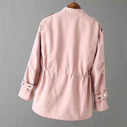 Chic Women's Utility Jacket with Zipper