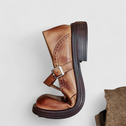 Classic Women’s Leather T-Strap Shoes