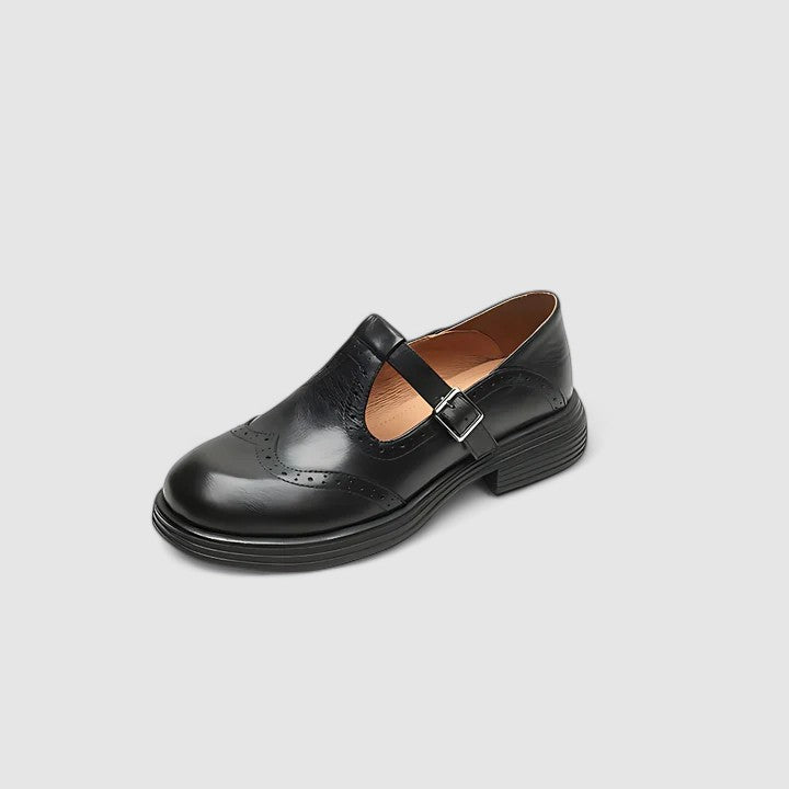 Classic Women’s Leather T-Strap Shoes
