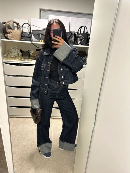 Women’s Spring Cropped Jacket Pants Set