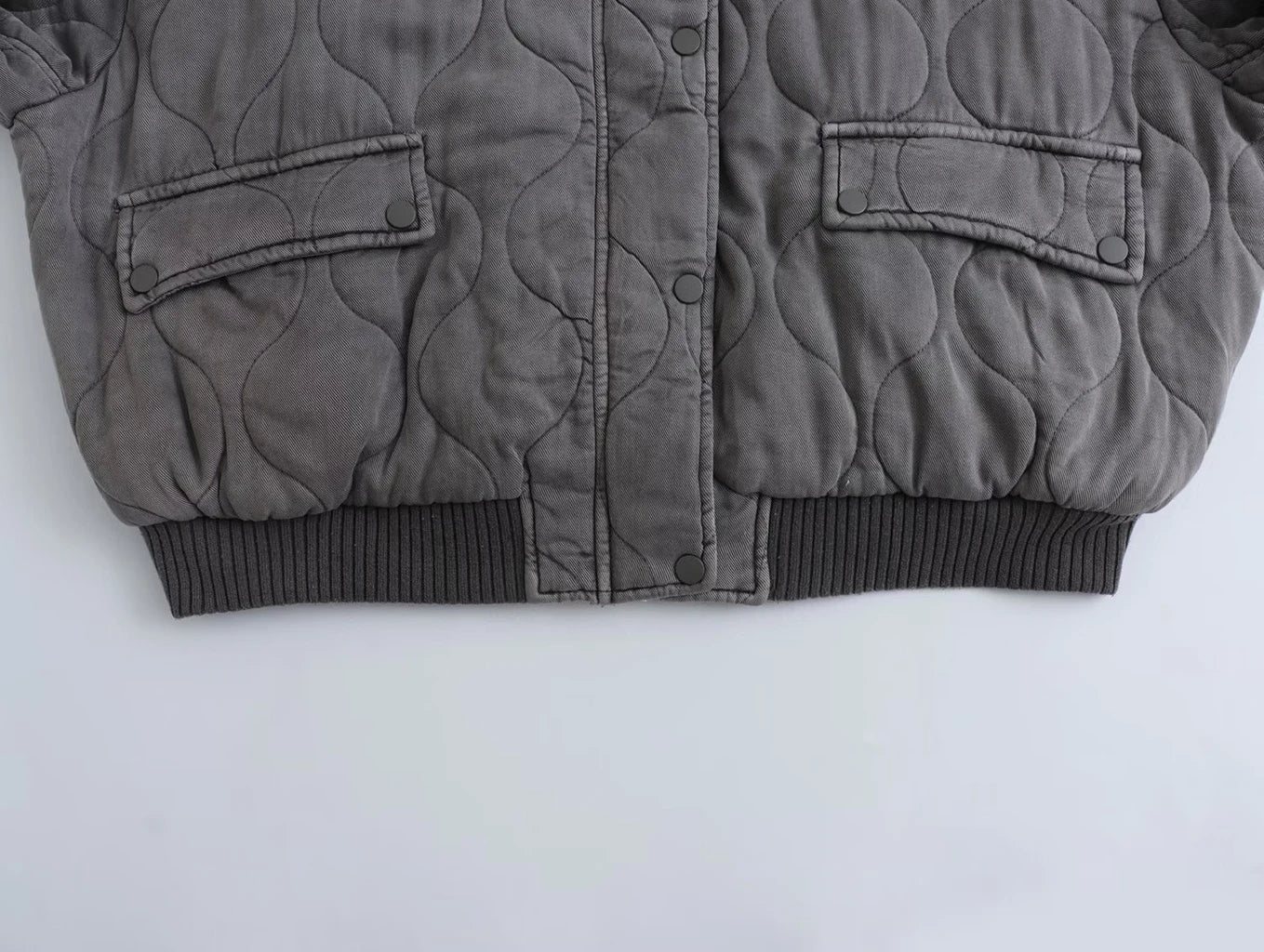 Women’s Oversized Quilted Casual Bomber Jacket