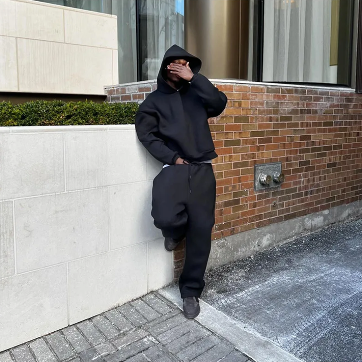 Men’s Minimal Hooded Sweater Set