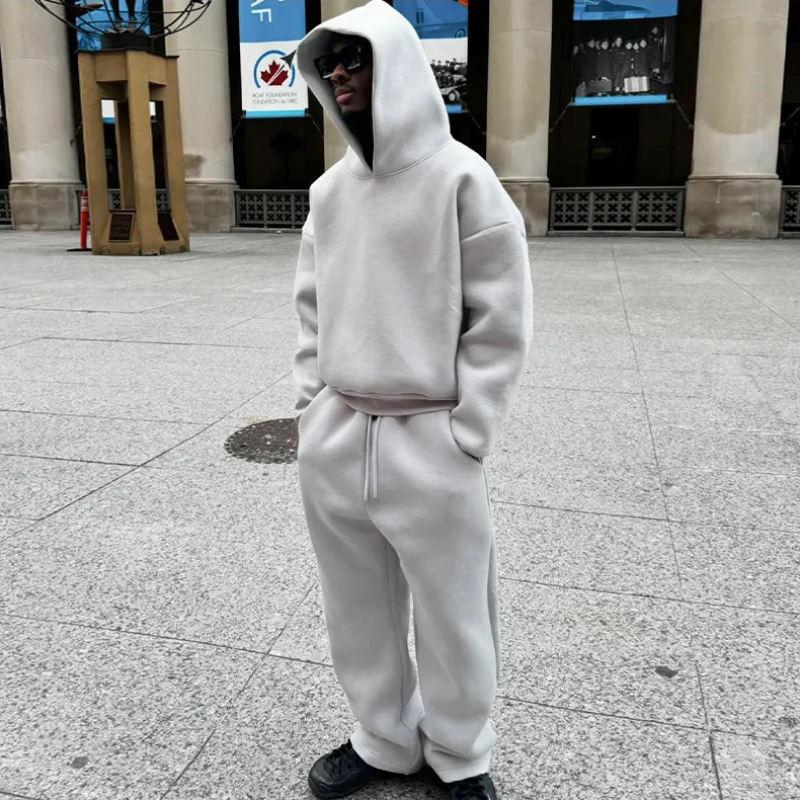Men’s Minimal Hooded Sweater Set