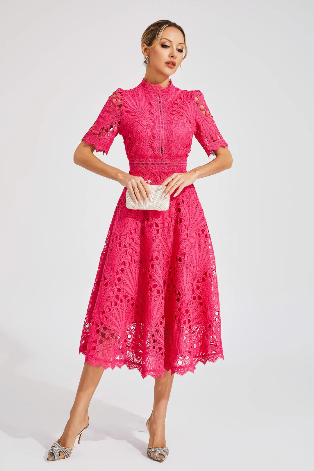Women’s Chic Lace Midi Dress