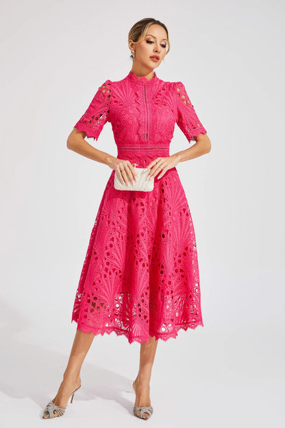 Women’s Chic Lace Midi Dress
