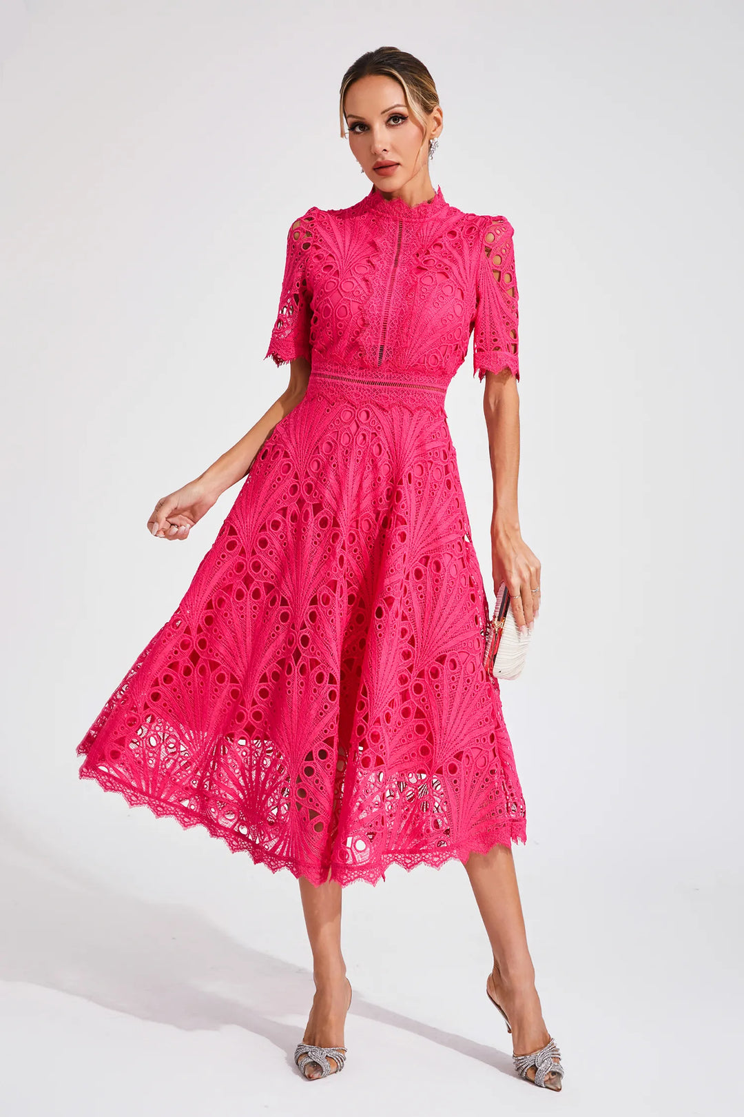 Women’s Chic Lace Midi Dress