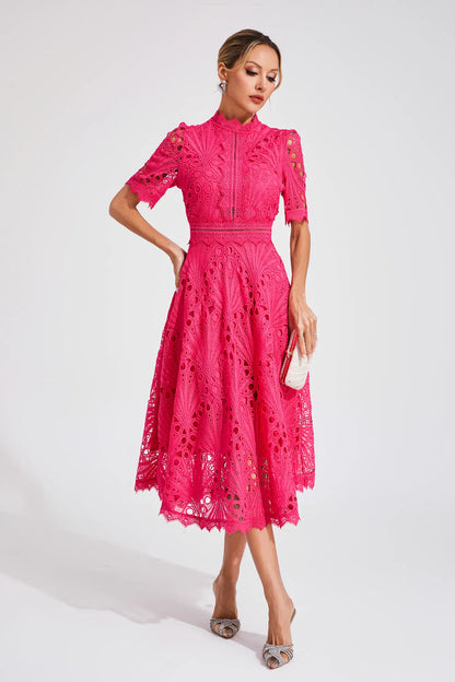 Women’s Chic Lace Midi Dress