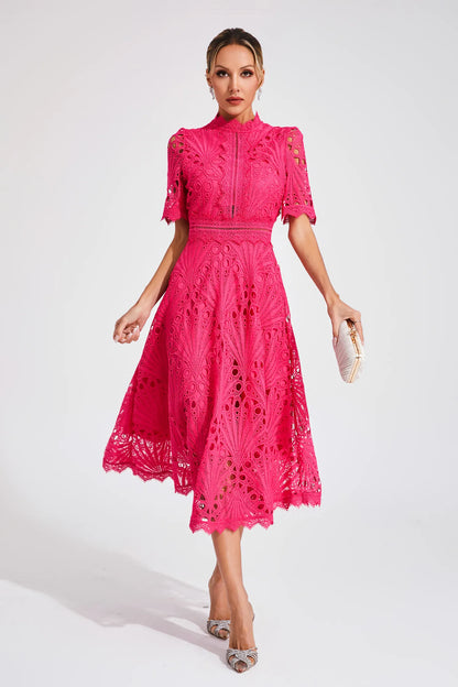 Women’s Chic Lace Midi Dress