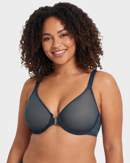 Vivienne | Front-Closure Full-Support Mesh Bra