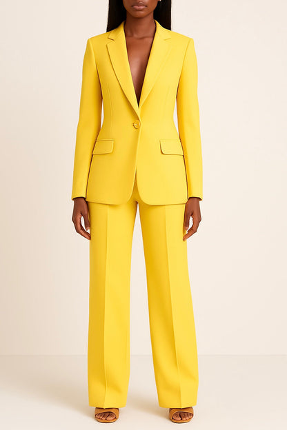 Chic Formal Suit Set with Tailored Long Blazer for Women
