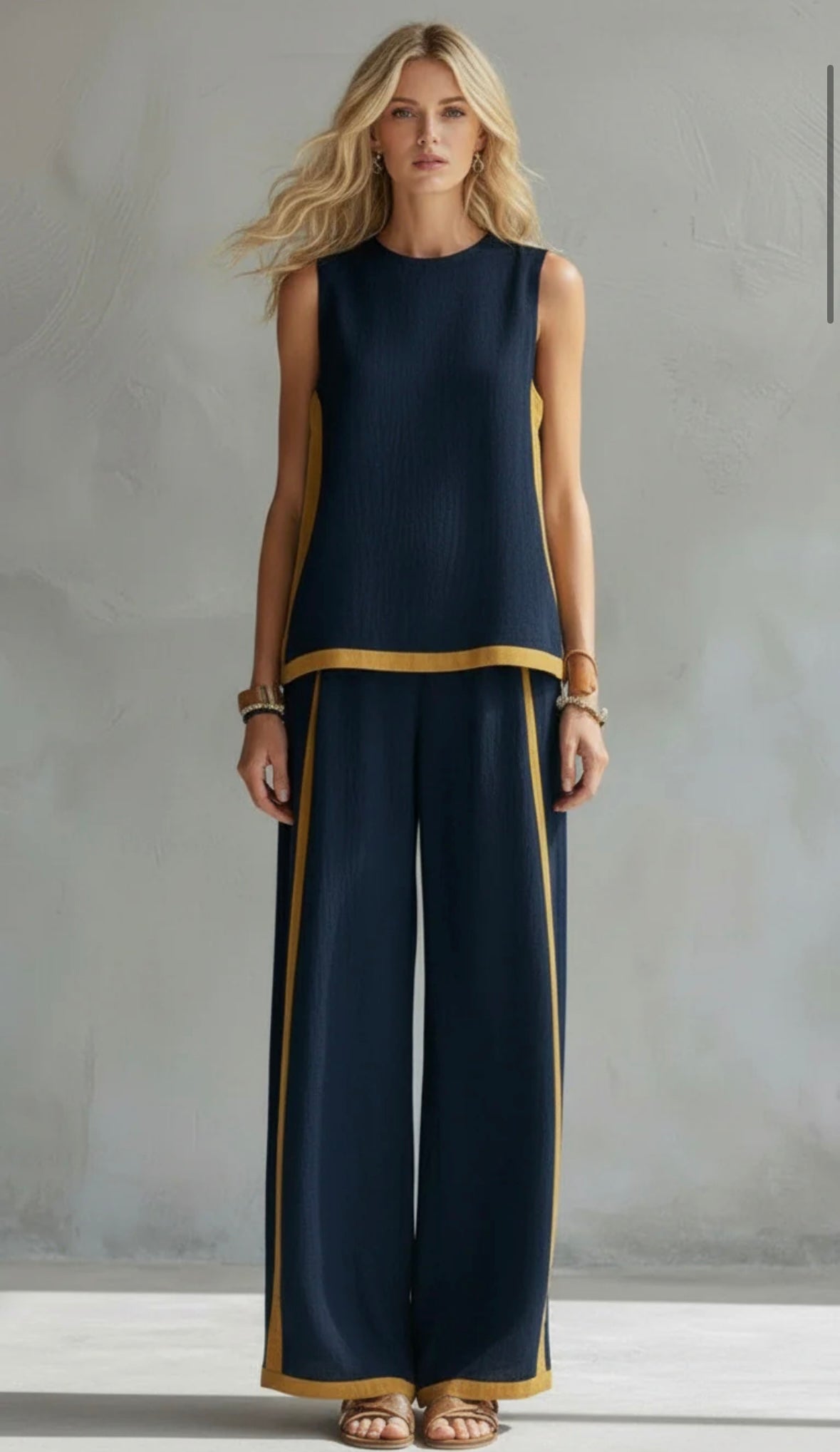 Valeria | Elegant Twin Set with Wide Trousers