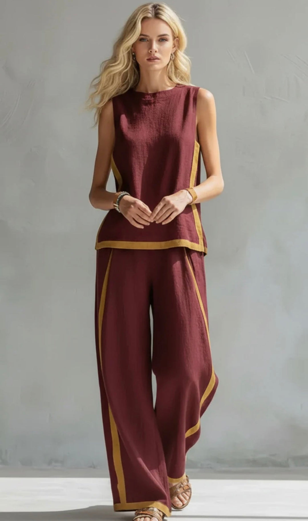 Valeria™ | Elegant Twin Set with Wide Trousers