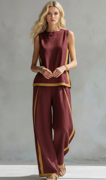 Valeria | Elegant Twin Set with Wide Trousers
