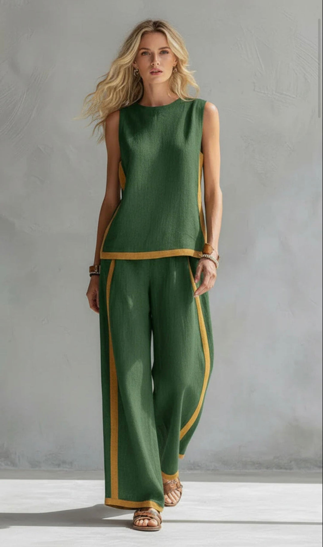 Valeria™ | Elegant Twin Set with Wide Trousers