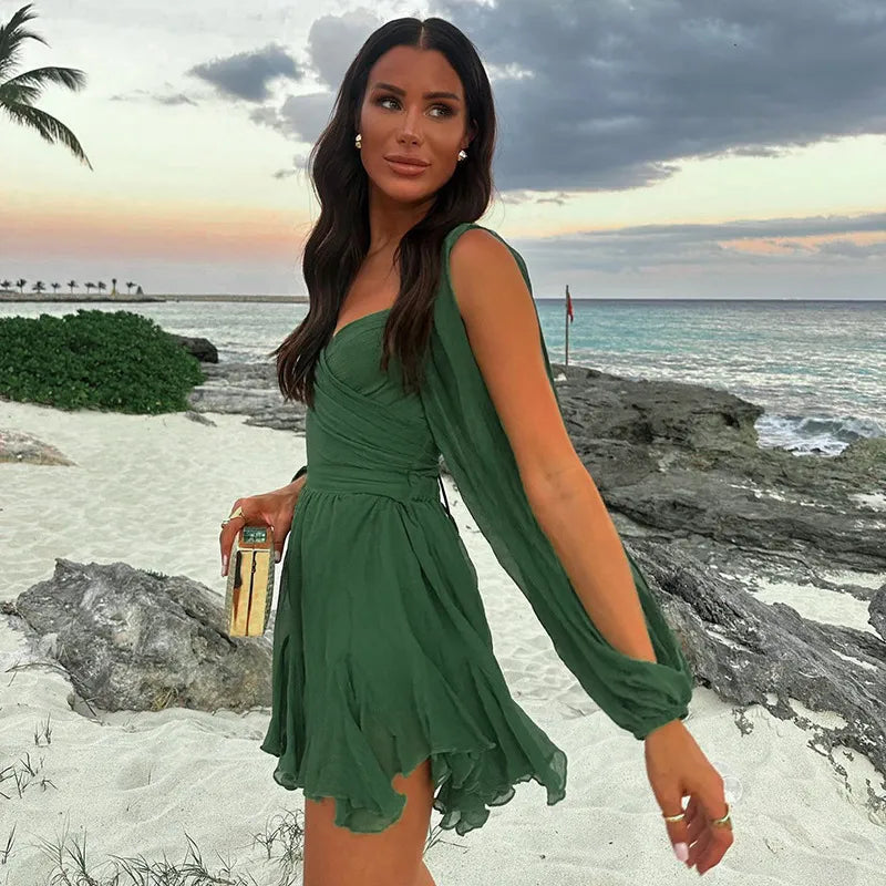 Puff Sleeve Summer Mini Dress