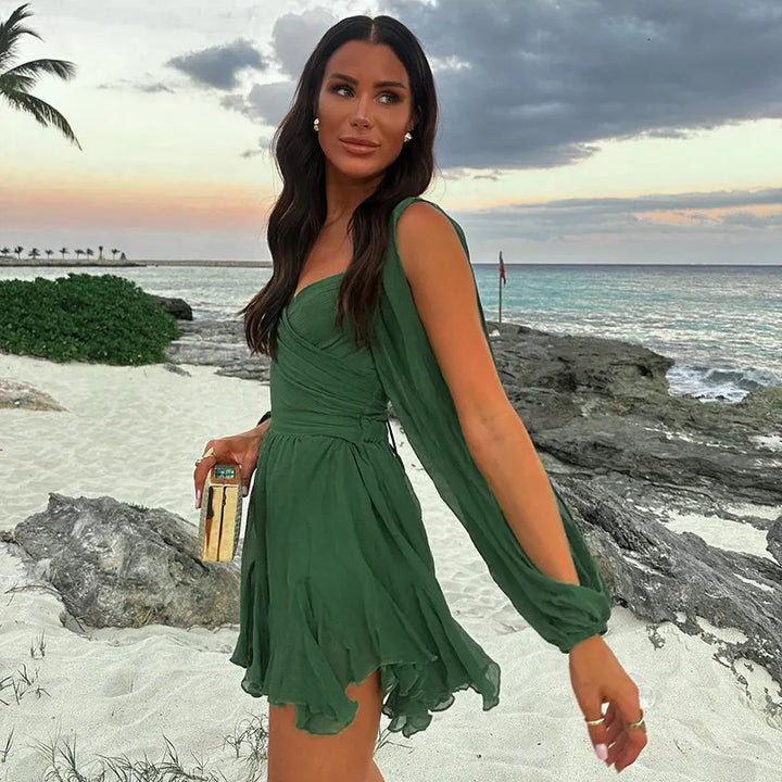 Puff Sleeve Summer Mini Dress