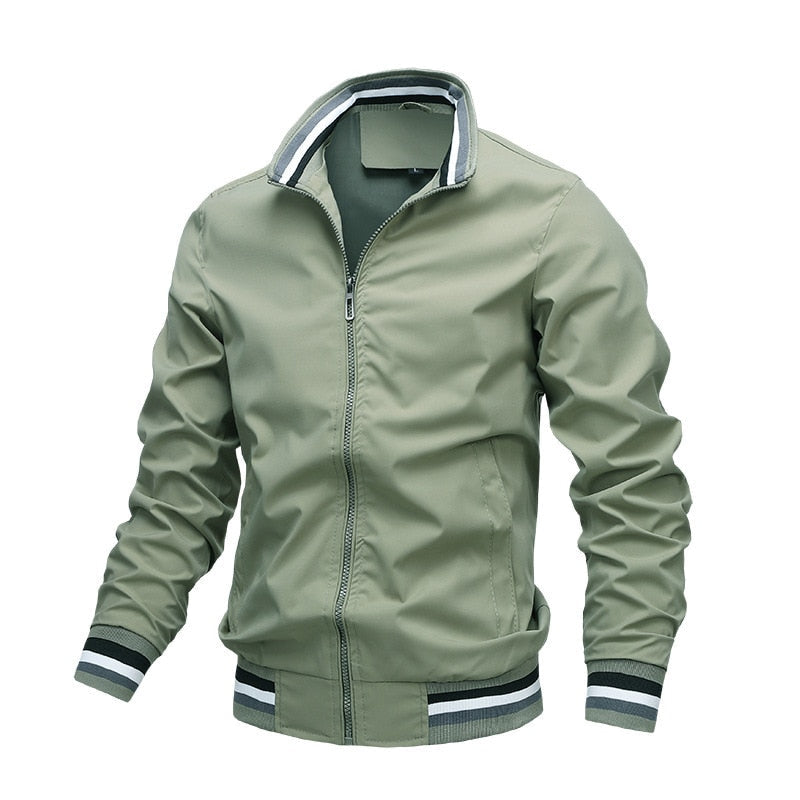 Casual Zipper Lightweight Bomber Jacket For Men