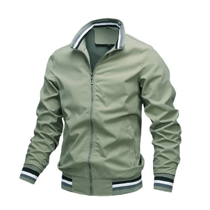 Chaqueta bómber casual ligera con cremallera para hombre