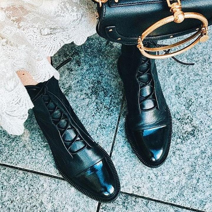 Women’s Lace-Up Leather Ankle Boots