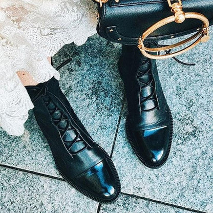 Women’s Lace-Up Leather Ankle Boots