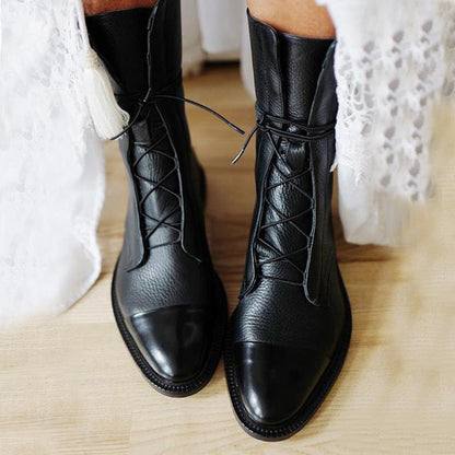 Women’s Lace-Up Leather Ankle Boots