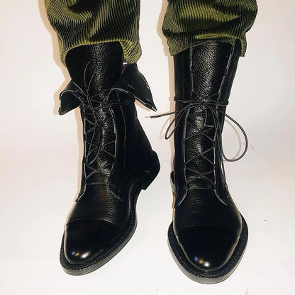 Women’s Lace-Up Leather Ankle Boots