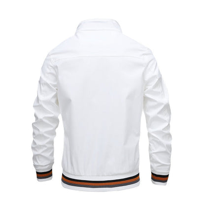 Chaqueta bómber casual ligera con cremallera para hombre