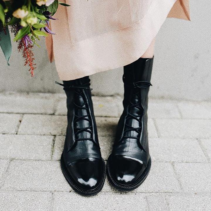 Women’s Lace-Up Leather Ankle Boots