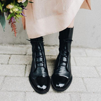 Women’s Lace-Up Leather Ankle Boots