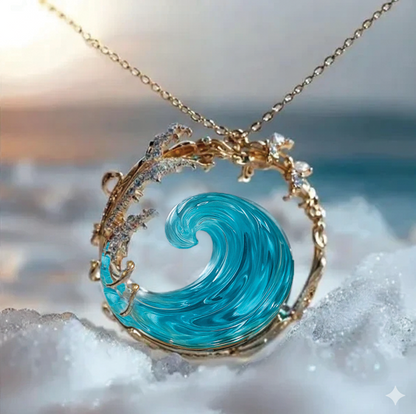 Wave Pendant Necklace