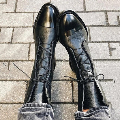 Women’s Lace-Up Leather Ankle Boots