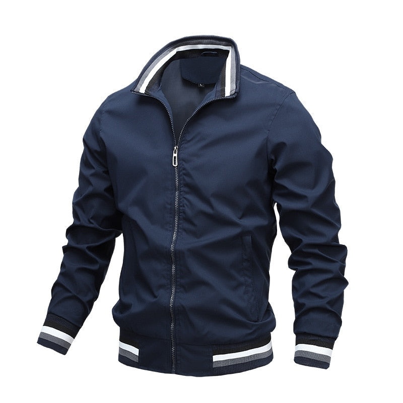 Casual Zipper Lightweight Bomber Jacket For Men
