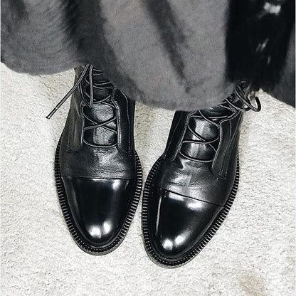 Women’s Lace-Up Leather Ankle Boots