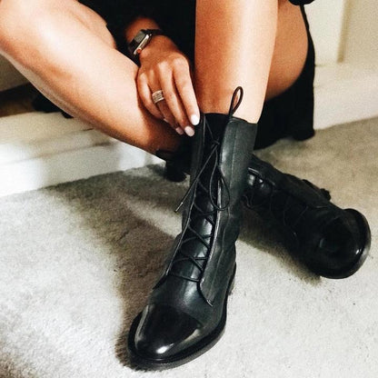 Women’s Lace-Up Leather Ankle Boots