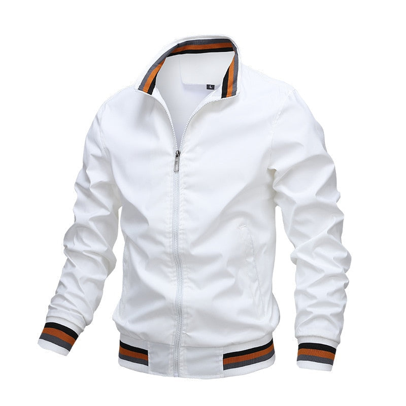 Casual Zipper Lightweight Bomber Jacket For Men