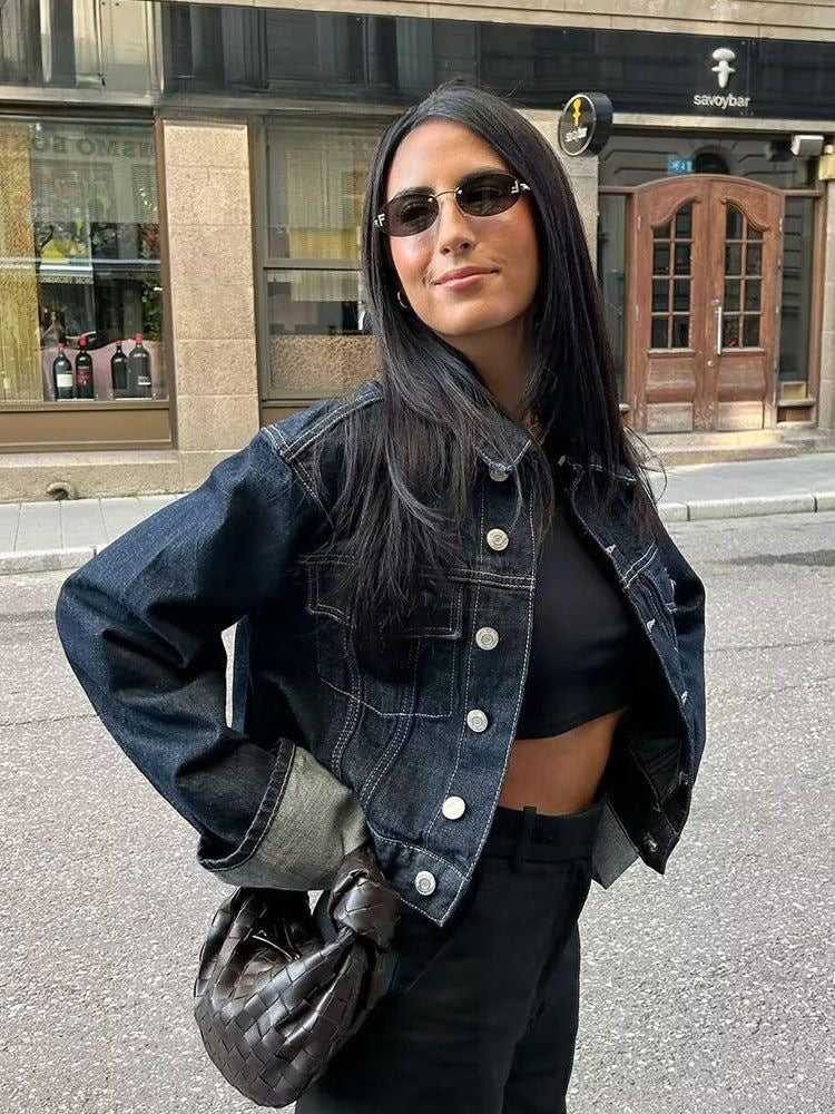 Women’s Spring Cropped Jacket Pants Set