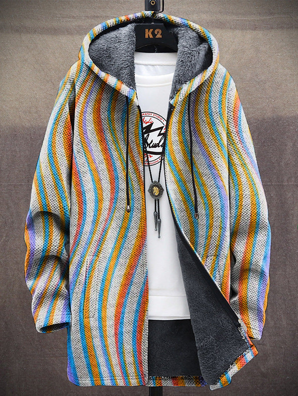 Sudadera con capucha de felpa suave con estampado artístico