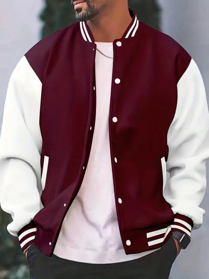 Men’s Retro Letterman Style Varsity Jacket
