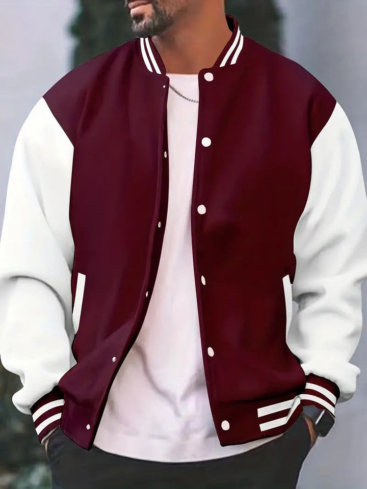 Men’s Retro Letterman Style Varsity Jacket