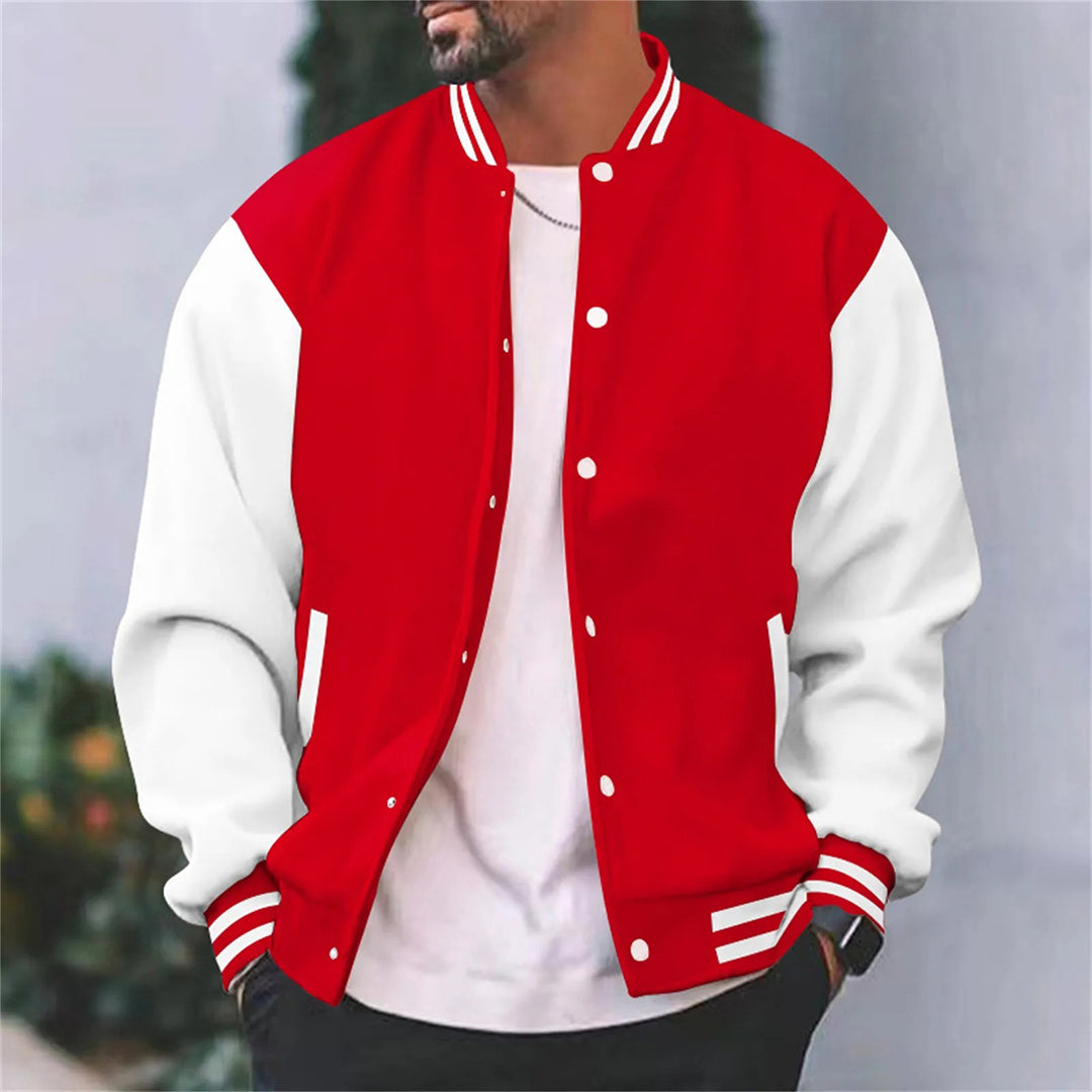 Men’s Retro Letterman Style Varsity Jacket