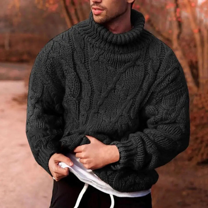 Men Classic Knit Turtleneck Winter Sweater
