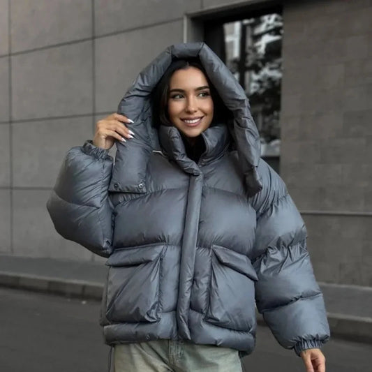 Chaqueta de plumas oversize de invierno para mujer