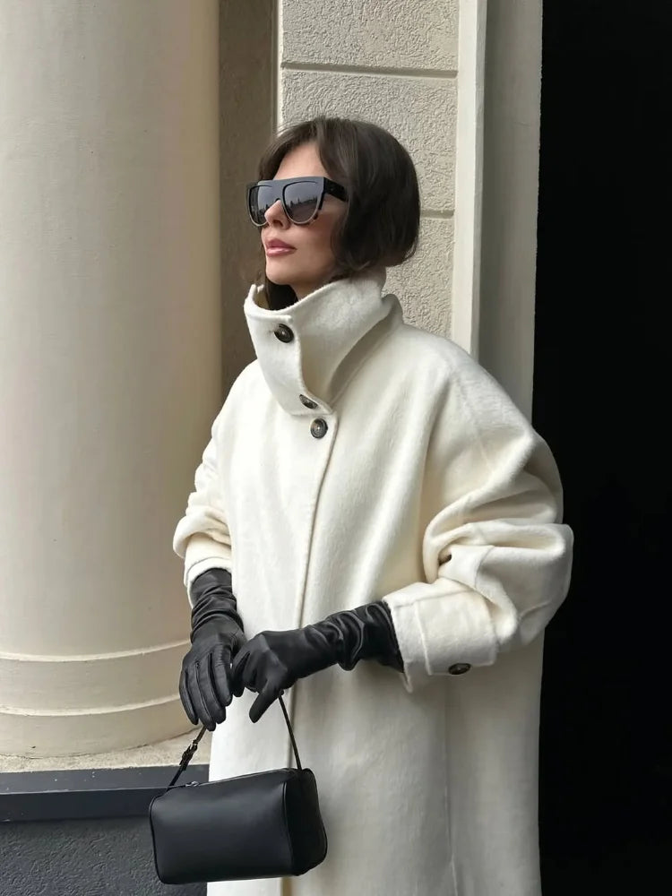 Women’s Winter Long Button-Up Trench Coat
