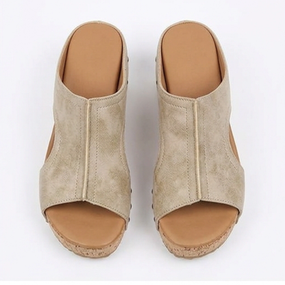 Lumera™ - Studded Cork Wedge Sandals