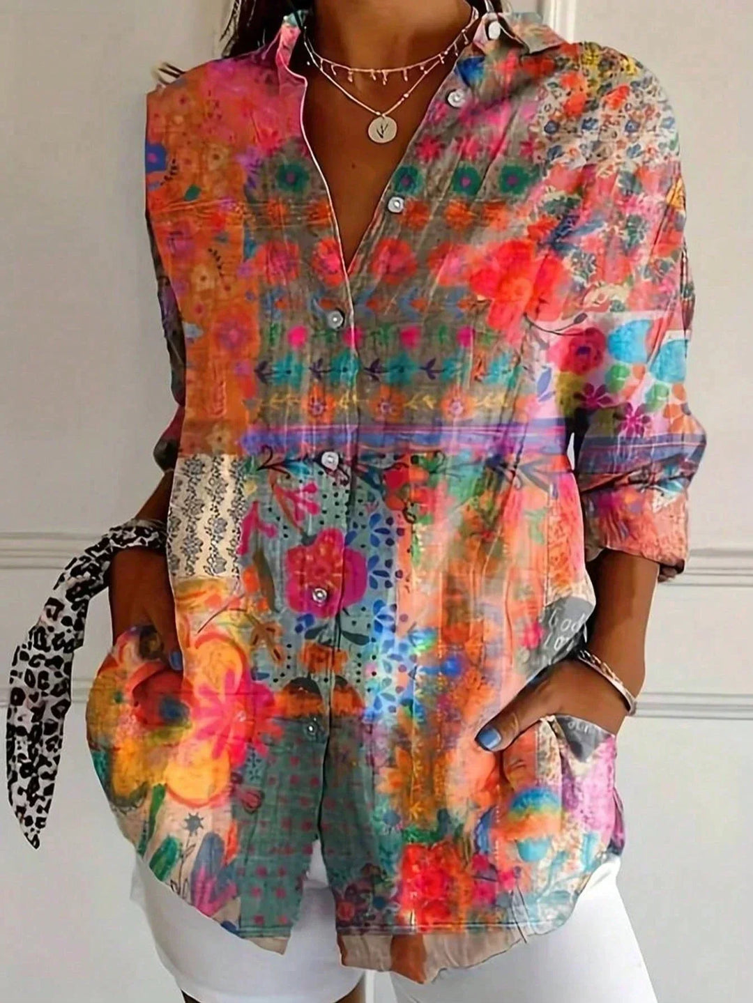 Colorful Pattern Blouse