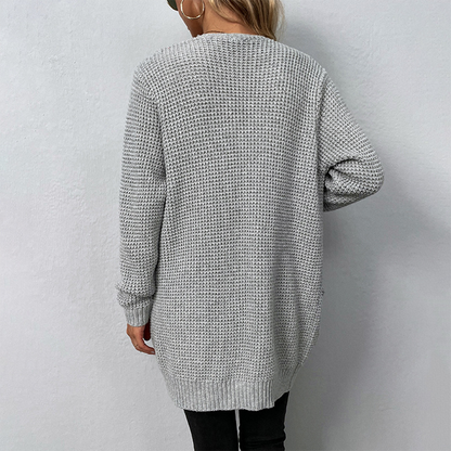 Women’s Relaxed Fit Long Pocket Winter Cardigan
